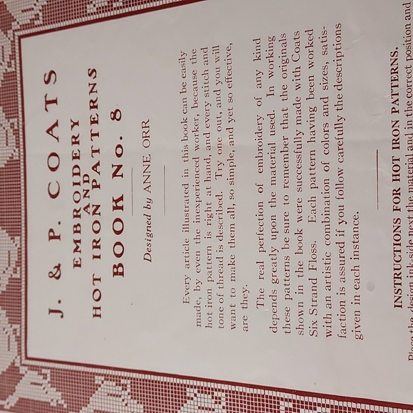 Vintage 1921 J & P Coats Embroidery and Hot Iron Patterns - Picture 3 of 10